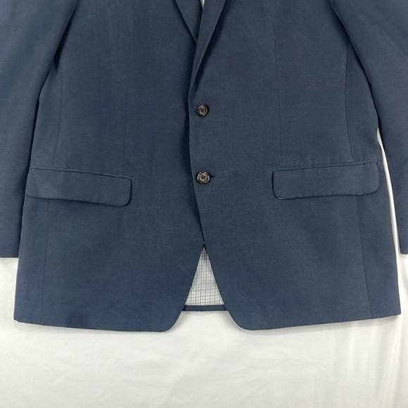 Ralph Lauren Blue Suede-Look Men's Two-Button Sport Coat - Picture 2 of 13